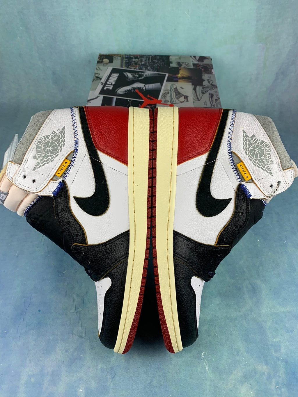 Air Jordan 1 High Black, White, and Red Unisex Sneakers BV1300-106