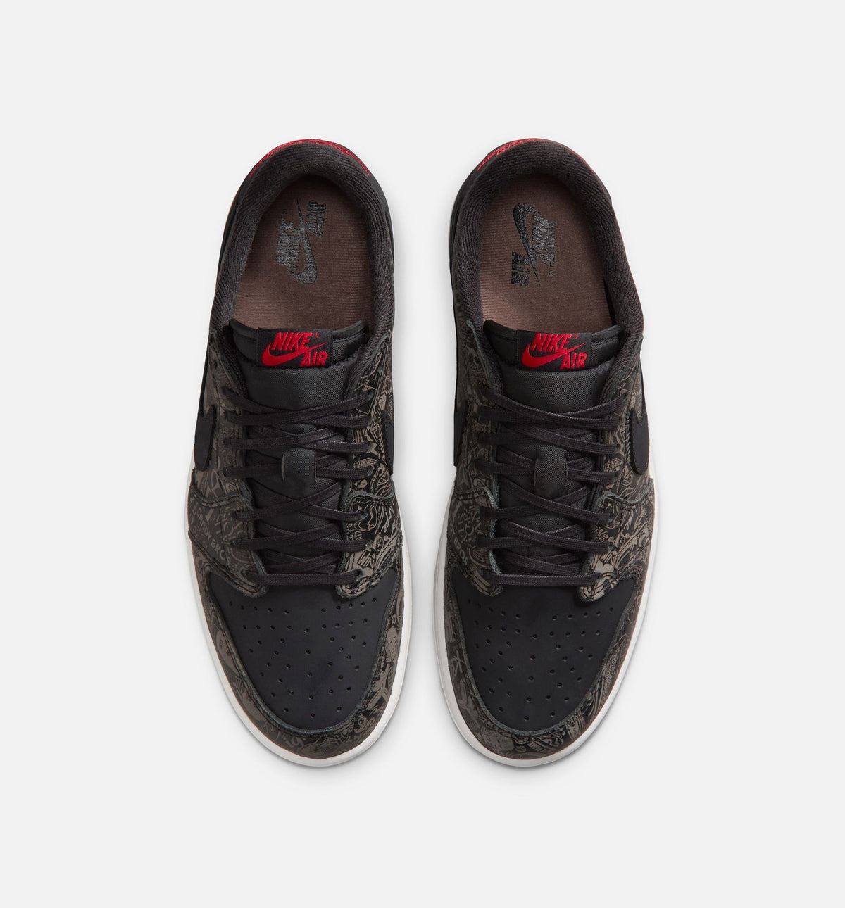Air Jordan 1 Retro Low OG Laser Black and Varsity Red Men's Lifestyle Shoe