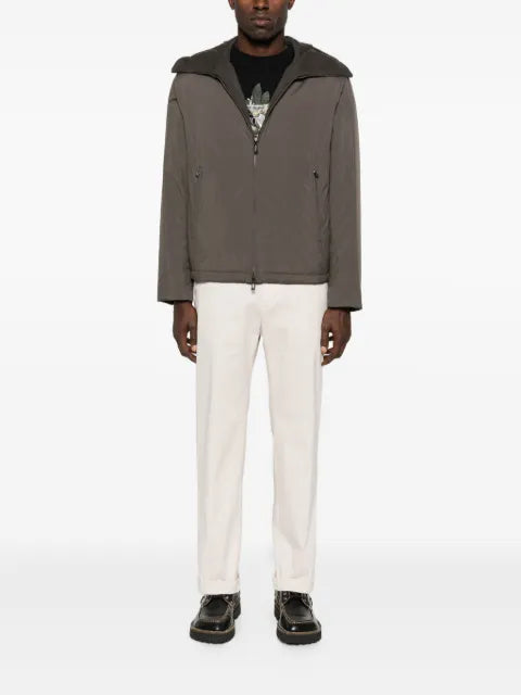 Emporio Armani hooded zip-front jacket