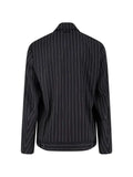 Y-3 pinstripe zip-up overshirt