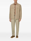 Boggi Milano Link shacket in pure washed linen