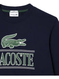 Lacoste fleece crew neck print sweatshirt