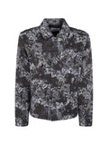 Les Deux floral-jacquard shirt jacket