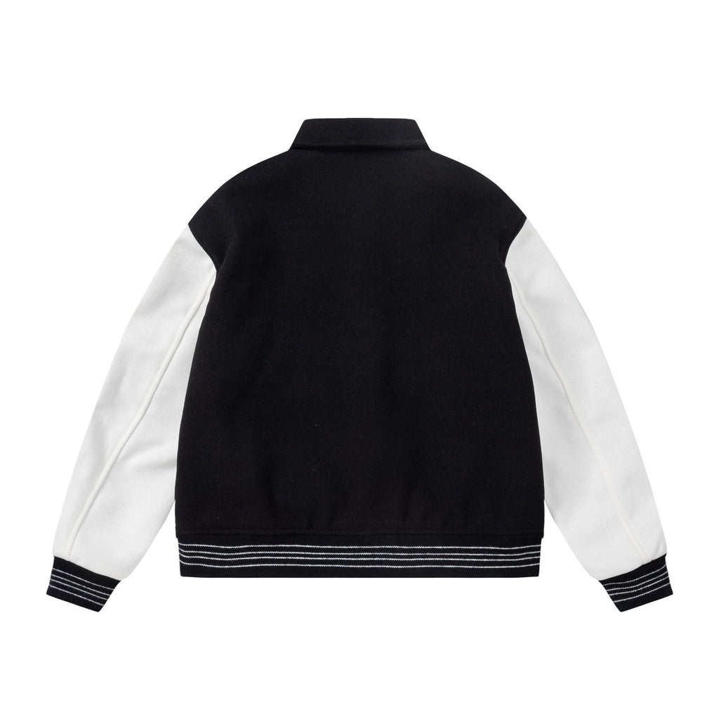 Amiri Bone Towel Embroidered Collared Varsity Jacket Unisex