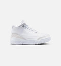 Air Jordan 3 Retro White and Silver Preschool – White/Metallic Silver