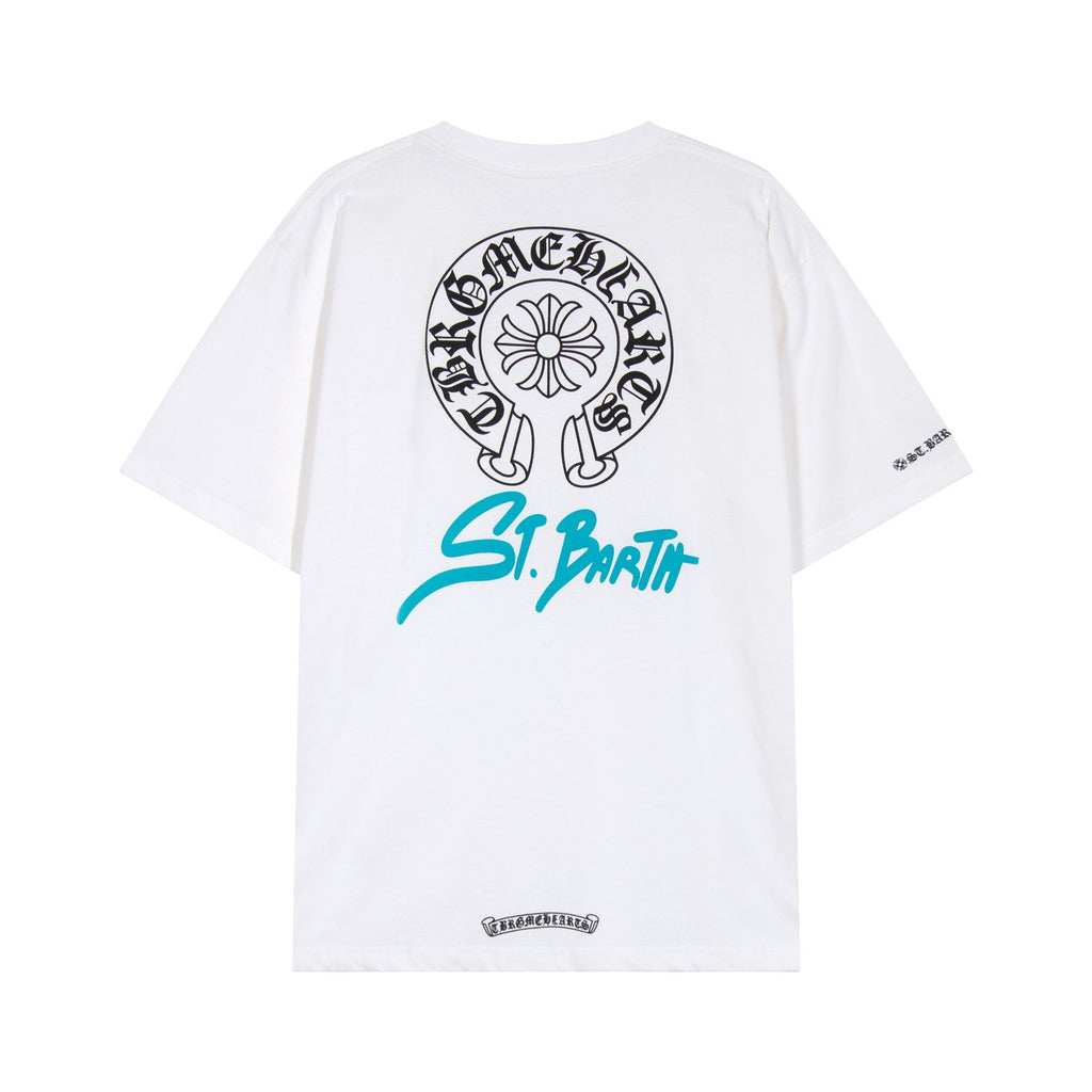 Chrome Hearts Horseshoe Floral Graphic T-Shirt