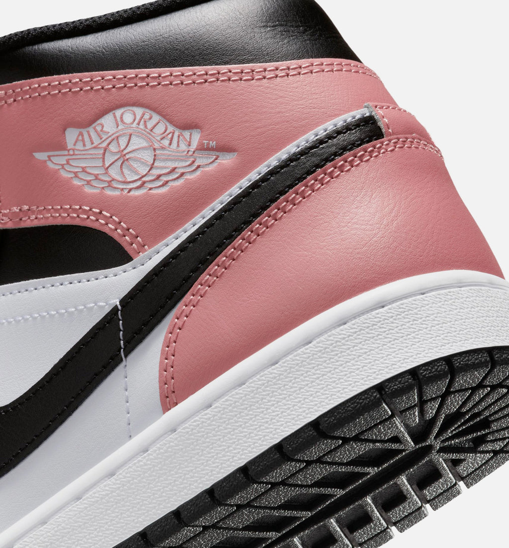 Air Jordan 1 Mid – Men's Lifestyle Shoe in White/Rust Pink/Black