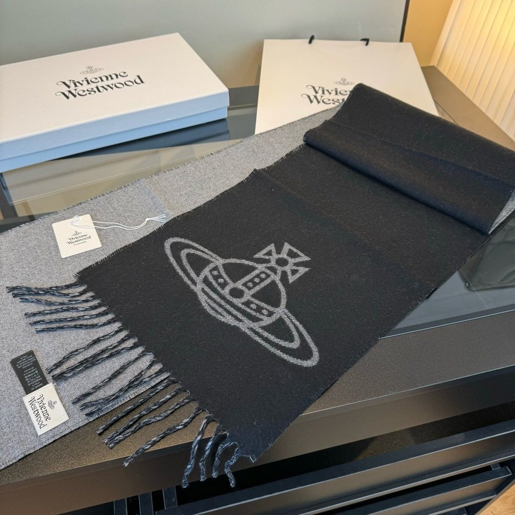 Vivienne Westwood Orb Fringed Scarf