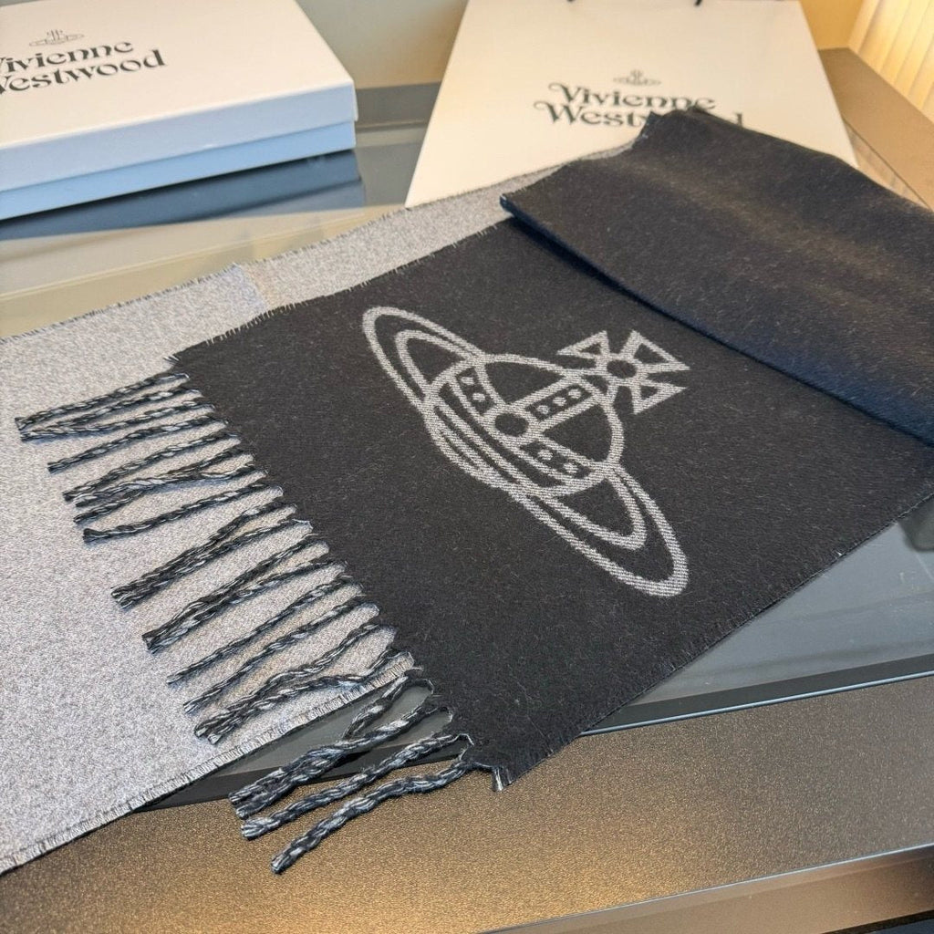 Vivienne Westwood Orb Fringed Scarf